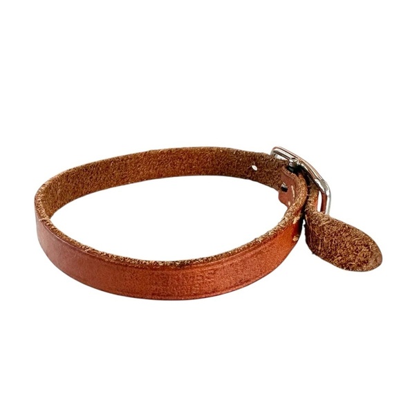 Authentic HERMES Brown Leather Hapi Barenia Silver Buckle Bracelet with Box - Picture 5 of 14